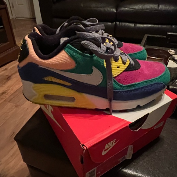 Nike Shoes - Nike Air Max Sneakers in Pink, Green, Yellow, and Blue